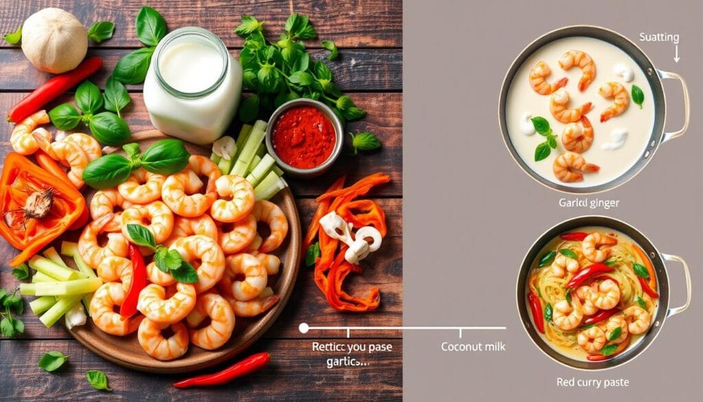 red curry shrimp red curry shrimp