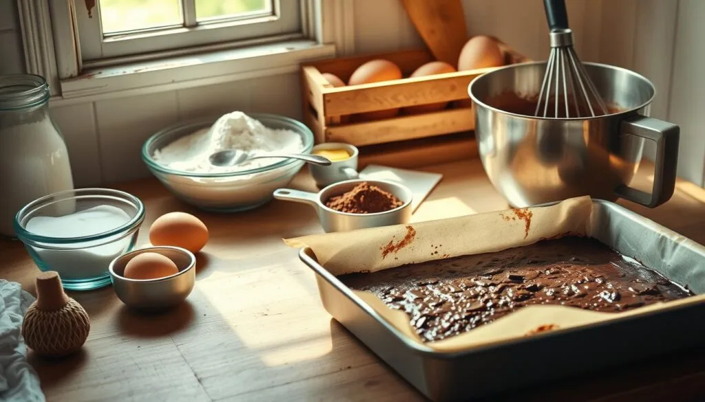 Homemade Brownies Baking Preparation Homemade Brownies Baking Preparation