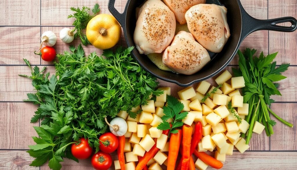 One Pan Chicken and Potatoes Cooking Process One Pan Chicken and Potatoes Cooking Process