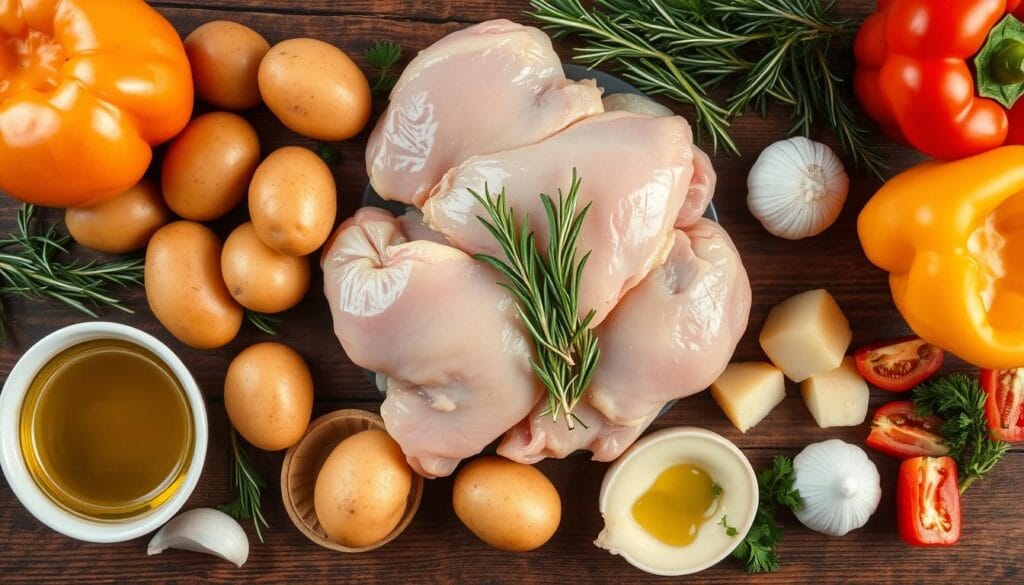 One Pan Chicken and Potatoes Ingredients One Pan Chicken and Potatoes Ingredients