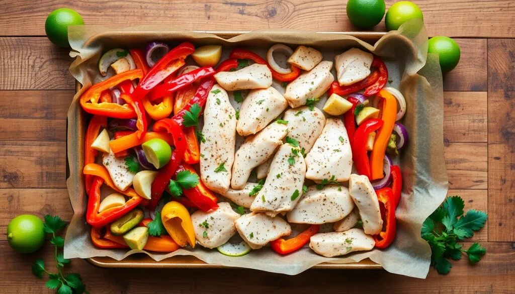 Sheet Pan Chicken Fajitas Preparation Sheet Pan Chicken Fajitas Preparation